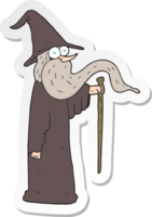 Aufkleber eines Cartoon-Zauberers png