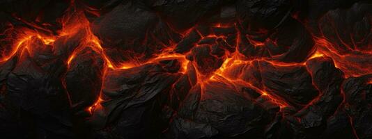 AI generated Vivid lava texture in eruption. AI generative. photo