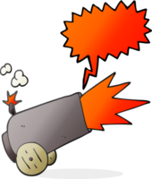 speech bubble cartoon cannon firing png