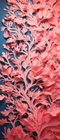 AI generated Colorful paper sculptures with coral tree. AI generative. photo