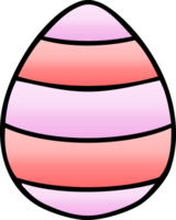 quirky gradient shaded cartoon easter egg png