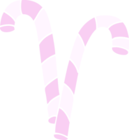 cartoon doodle pink candy cane png