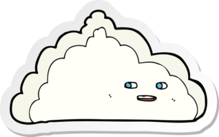 pegatina de una nube de dibujos animados png