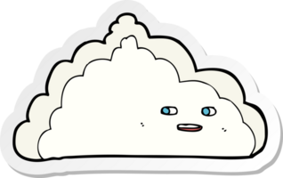 sticker of a cartoon cloud png