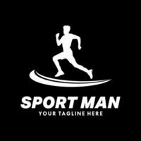 Sport Man silhouette Logo Design vector