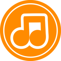 musical note circular icon png