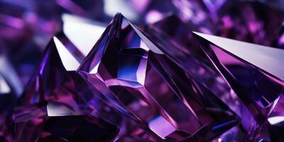 AI generated Mesmerizing close-up of a purple crystals. AI generative. photo