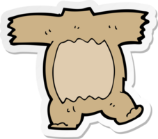 etichetta di un' cartone animato orsacchiotto orso corpo mescolare e incontro cartoni animati png
