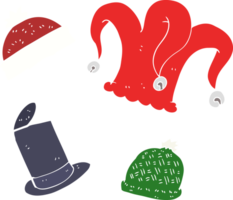 piatto colore illustrazione di un' cartone animato cappello png