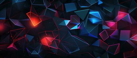 AI generated Modern neon design with hexagonal patterns and electric vibes. photo