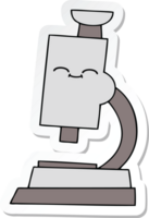 sticker van een schattige cartoonmicroscoop png