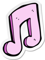 sticker of a cartoon musical note png