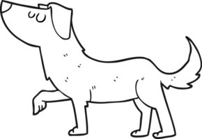 cane cartone animato in bianco e nero png