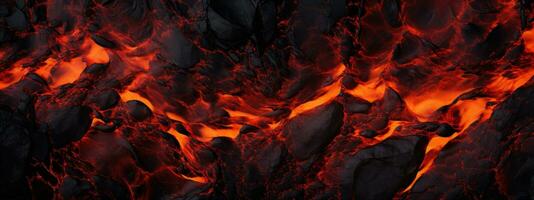 AI generated Vivid lava texture in eruption. AI generative. photo