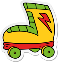 sticker cartoon doodle roller skate boot png