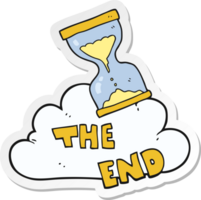 sticker of a cartoon sand timer hourglass the end symbol png