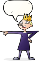 cartoon pointing prince with speech bubble png