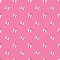 Gift seamless Pattern on pink background, pink valentines gift wrapping pattern vector