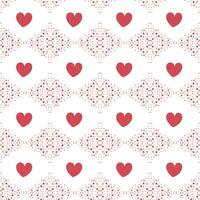 Red heart Pattern vector, valentines seamless pattern of red hearts vector