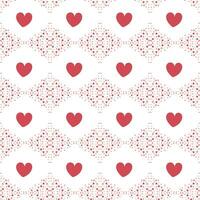 Red heart Pattern vector, valentines seamless pattern of red hearts vector