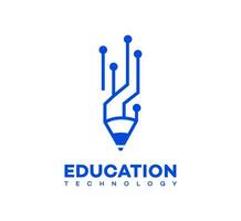logotipo de tecnología educativa vector