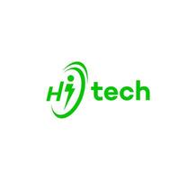 hi tech logo design vector