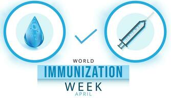 World Immunization Week. background, banner, card, poster, template. Vector illustration.
