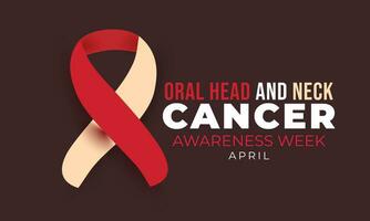 Oral Head and Neck Cancer Awareness Week. background, banner, card, poster, template. Vector illustration.