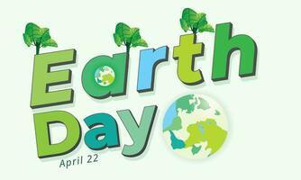 Earth Day. background, banner, card, poster, template. Vector illustration.