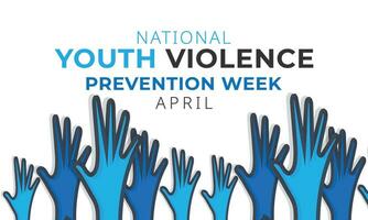 National Youth Violence Prevention Week. background, banner, card, poster, template. Vector illustration.