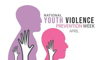 National Youth Violence Prevention Week. background, banner, card, poster, template. Vector illustration.