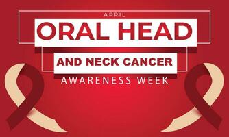 Oral Head and Neck Cancer Awareness Week. background, banner, card, poster, template. Vector illustration.