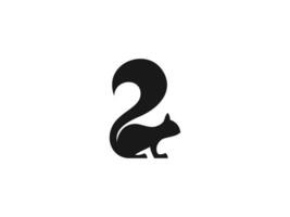 squirrel logo vector illustration. squirrel silhouette icon