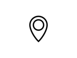 map pin icon vector symbol. location point symbol vector