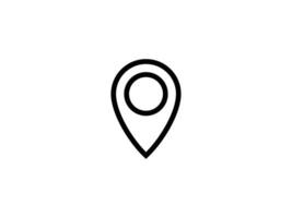 map pin icon vector symbol. location point symbol vector