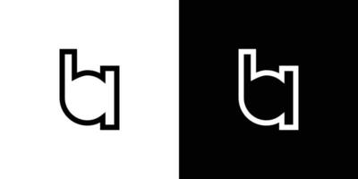 Minimalist Letter B A monogram logo design vector template