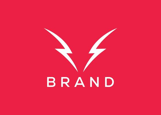 Thunder Bolt vector monogram logo design template