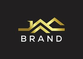 Luxurious real estate vector logo design template