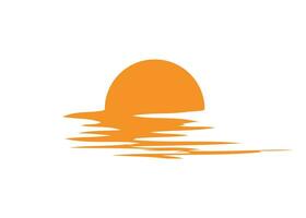 Minimalist Sunset logo design vector template