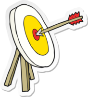 pegatina de un blanco de tiro con arco de dibujos animados png