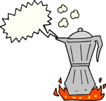 comic book speech bubble cartoon stovetop espresso maker png