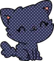 dessin animé mignon chat pelucheux kawaii png