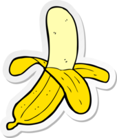 adesivo de uma banana de desenho animado png