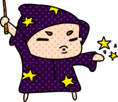 cartone animato carino kawaii mago bambino png