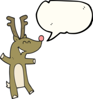 speech bubble cartoon reindeer png