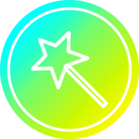 magic wand circular in cold gradient spectrum png