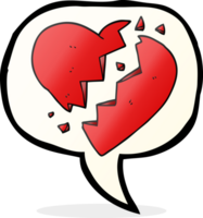 speech bubble cartoon broken heart png