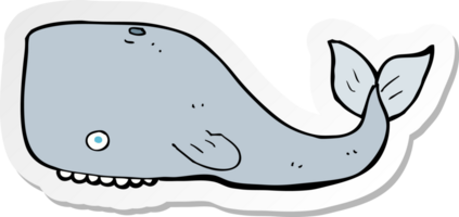 pegatina de una ballena de dibujos animados png