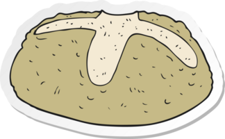 sticker of a cartoon loaf of bread png