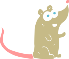 flat color illustration of a cartoon mouse png